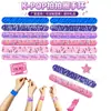 Pulseiras Snap Personalizadas com Tema K-Pop, Pulseiras Snap com Desenho de Fone de Ouvido e Microfone para Festas