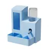 [Selección Premium] Comedero para Hámster con Compartimento Integrado para Comida Seca y Húmeda, Disponible en Múltiples Colores, Suministros para Mascotas Directamente de la Fábrica Fuente