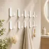 Gancho em Forma de J com Adesivo Forte, Gancho Pegajoso Cinza Sem Furos para Montagem na Parede, Resistente para Cozinha, Banheiro e Atrás da Porta Yx