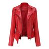 2021 novo rebite moda stand colar couro casaco feminino cor sólida jaqueta feminina primavera e outono casaco feminino rebite casaco de couro rebite feminino