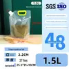 Bolsa Transparente com Bico para Cerveja, Bebida Líquida Descartável, Bolsa de Água para Festival de Música, Bolsa de Sopa Autoportante com Bico para Macarrão de Caracol, Feito Sob Medida