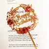Fabricantes de cartões de bolo de acrílico com impressão colorida tridimensional transfronteiriça diretamente para decoração de bolo de aniversário, casamento, Feliz Bolo