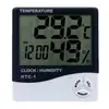 Termómetro Electrónico de Interior con Reloj Despertador Htc-1 Fabricante Pantalla Digital Grande Montado en Pared para el Hogar Medidor de Temperatura y Humedad