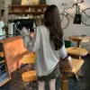 Toma real: Camisa a rayas de estilo retro coreano, sencilla, con cuello y ribete de encaje para mujer, corte holgado, top versátil de manga larga, 25158