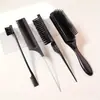 Popular Set de Cuatro Peines para Peluquería, Cepillo para Cejas, Peine de Aguja de Acero, Plástico para Cabello Rizado de Mujer, Peluquería Transfronteriza