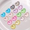 Fantasía Japonesa Brillo Onda de Agua Forma de Corazón Parche de Resina Accesorios Pendientes DIY Adorno para el Cabello Material para Funda de Teléfono Móvil
