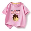 ROBLOX estampa de desenho animado roupas infantis fornecimento transfronteiriço de camisetas infantis de algodão puro manga curta atacado
