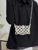 Pequena princesa Pearl Bag Feminino Verão Trendy Western Style Crianças Shoulder Crossbody Bag Handmade DIY Mini Handbag