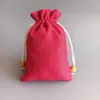 Fornecedor Direto Atacado Fabricante Sacos de Cordão de Algodão e Linho, Sacos Portáteis de Cordão, Suporte para Impressão de Logo, Armazenamento de Pulseiras Estilo Chinês