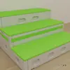 Palco Móvel Dobrável de Três Camadas de Madeira Maciça e Plástico PE com Degraus de Coro, Mesa de Maestro de Coro com Gaveta Deslizante e Flip