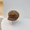 Boina de Lã para Mulheres, Novo Estilo Outono e Inverno, Boné Newsboy Versátil com Letra de Strass, Chapéu Octogonal, Boné Newsboy Tendência de Alta Qualidade