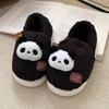 Zapatos de Algodón Casuales Gruesos de Terciopelo Estilo Coreano para Mujer, Celebridad de Internet, Panda, Invierno, Interior, Cálidos, Impermeables, Zapatillas de Algodón con Tela de Plumón