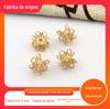 Cor de Cobre Puro Preserva Cor Renda Dourada Filigrana Espaçador Contas Pulseira Colar Porta-Contas Material de Pente Clássico Hanfu Estilo Antigo