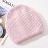 Nuevo Estilo Otoño e Invierno Gorro de Punto de Pelo Largo de Conejo Angora con Lentejuelas Pequeñas, Informal y Cálido, Gorro de Lana Engrosado para Pareja