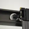 Puerta plegable de hotel personalizada para sala de ducha, puerta corredera interior para sala de ducha en forma de L, puerta de baño de cristal con marco completo