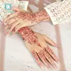Nuevas Pegatinas de Tatuaje de Encaje de Henna Roja Transfronterizas con un Toque de Lujo, Pegatinas de Tatuaje Temporales Realistas para el Dorso de la Mano, Estilo Indio, En Stock