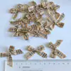 Laço de Fita Xadrez 1cm Fita Escocesa Laço Feito à Máquina para Roupas, Vestidos Infantis, Laço de Decoração para Meias
