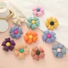 Novo Estilo Flor de Tecido Xadrez Girassol Algodão Flor de Cinco Pétalas diy Acessórios de Cabelo Sapatos e Chapéus Sapatos e Chapéus Decorativos Flores