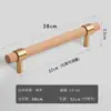 Mango de madera maciza espaciado de agujeros ajustable manija de puerta manija de puerta de armario cajón gabinete moderno mango de madera manija estilo chino nuevo