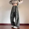 Pantalones Casuales de Terciopelo Plus con Tie-Dye para Hombre, Nuevos de Invierno, Holgados, Versátiles, de Caída Suelta, Pierna Recta, Pantalones Largos con Cordón para Adolescentes