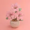 Planta Artificial de Lirio para Perfume Tejida a Mano Transfronteriza Flor Artificial Decoración de Oficina Regalo de San Valentín Navidad