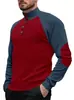 Sudadera de Corduroy de Manga Larga Casual con Cuello Alto y Mangas Raglán para Hombre, Talla Europea Nueva, para Primavera y Otoño, Transfronteriza