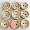 100 grãos/pacote 15/20/25mm em forma de tigela botões de madeira esculpidos botões de madeira para crianças acessórios de roupas camisa casaco