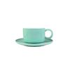 Taza de Café y Platillo de Cerámica Esmaltada de Color Puro Simple Moderno Dispositivo de Logo Taza Personalizada para Latte Art Recuerdo de Evento Regalo