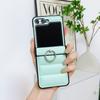 Adequado para Samsung Zflip 40% de desconto Capa de Celular Empilhável Zflip7 Casaco de Penas Estilo Chanel Anel Capa Protetora Anti-Queda Estilo Coreano e Japonês
