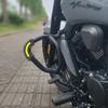 Adecuado para Lifan V400 Negro Mate Acero al Carbono Protector Lateral Bolsa Lateral Soporte Lumbar Retráctil Respaldo Plegable Modificación Integral