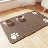 Tapete para Comida de Mascotas Temu Transfronterizo de Tierra de Diatomeas Impermeable Antideslizante para Perros y Gatos Resistente a la Suciedad y Fácil de Limpiar