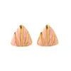Pendientes Creativos de Acero de Titanio Fundido con Goteo de Aceite de Colores Pendientes Geométricos Triangulares Cuadrados Simples Personalizados para Mujer