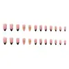 Unhas Postiças Francesas Amêndoa Rosa Nude para o Dia a Dia Magic 24 Peças Unhas Usáveis Unhas Postiças