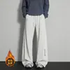 Pantalones impermeables personalizados para hombre de otoño e invierno, pantalones de trabajo rectos holgados de moda para exteriores, estilo grueso