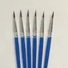 Procesamiento de varilla de plástico lana de nailon plana pluma plana pluma Gouline pincel para pintura al óleo digital vinilo yeso pincel para pintura cerámica