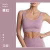 Top de Yoga de Manga Larga de Secado Rápido Transfronterizo Europeo y Americano con Hilo Talla Grande Ropa Interior Deportiva para Fitness Ajustada Ropa de Yoga Top de Mujer