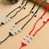 Atacado Unissex Estilo Étnico Corda Trançada Feita à Mão Colar de Oito Contas Cordão Pingente Cordão Atacado