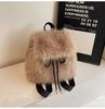 Bolso Pequeño Estilo Universitario Transfronterizo Nuevo para Mujer Otoño e Invierno 2024 Mochila de Felpa Estudiantes Linda Bolsa de Viaje para Clase
