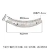 Prata Esterlina S925 Galvanizada Artesanato Fino Gelo Triturado Tubo de Prata Curvado Gelo Meio Pulseira Acessórios para Pulseira Colar DIY