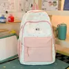 Mochila Linda de Bloques de Color para Mujer, Casual, Ligera, Linda, Fresca, Mochila Pequeña para Estudiantes de Secundaria, Estudiantes de Secundaria, Mochila de Viaje Escolar