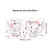 Adesivos de Parede Autoadesivos de Elefante Fofo Desenho Animado Estilo Girly Ins Fundo de Quarto Decoração de Jardim de Infância Adesivos Br63675