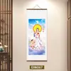 Pintura colgante de Son Guanyin Vista de Gran Misericordia del Mar de China Meridional Retrato de Guanyin en rollo Pintura Buscando Hijo para Ayudar Bebé Embarazado Pintura Decorativa