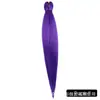 Peluca sintética de color degradado grande y colorida de baja temperatura para mujer, trenzas africanas tipo rastas, 90 g, trenzas grandes esponjosas Ez