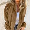 Chaqueta de pana con capucha, estilo europeo y americano, de color liso, de otoño, de venta transfronteriza, de estación independiente.