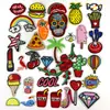 Fábrica de origem transfronteiriça correspondência spot adesivos de tecido com bordado de flor de desenho animado patch de ferro para decoração de roupas diy