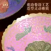 Bandeja de ofrendas de pavo real pintada a mano de una aldea de Xizang, bandeja de ofrendas para el Dios de la Riqueza y Guanyin, decoración de bandeja de ofrendas de frutas para uso en interiores en el hogar