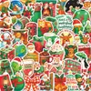 50 Feliz Natal Desenho Animado Criativo Adesivos à Prova d'Água Decorativos Capa de Celular Copo de Água Desktop Caderno à Prova d'Água Transfronteiriço