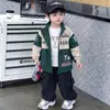 Chaqueta de Motociclista para Niños de Primavera y Otoño Estilo Coreano Fresca Moderna Deportiva para Bebés y Niños Pequeños Ropa Urbana Superior