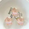 Accesorios Pequeños de Resina de Oso de Dibujos Animados Transparentes, Pinzas para el Cabello de Conejo Pequeñas, Adornos Pequeños de Bricolaje, Accesorios para el Cabello de Pegamento de Crema