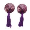 Pegatinas de silicona para pezones con borlas redondas de comercio exterior para coquetear con el pecho de las mujeres, elegantes y sexys, con lentejuelas pequeñas, para el cabello sexy.